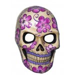 Αποκριάτικη Μάσκα Νεκροκεφαλή με Λουλούδια (4 Χρώματα)